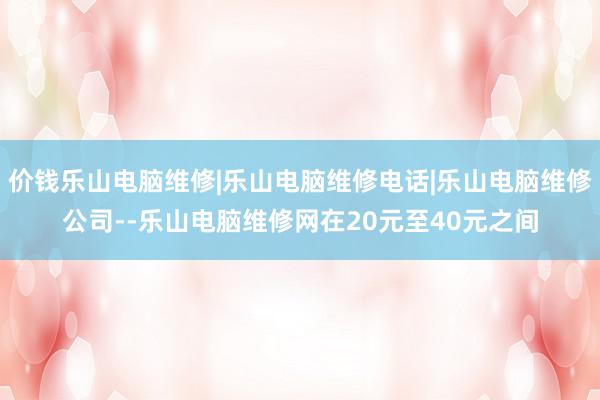 价钱乐山电脑维修|乐山电脑维修电话|乐山电脑维修公司--乐山电脑维修网在20元至40元之间
