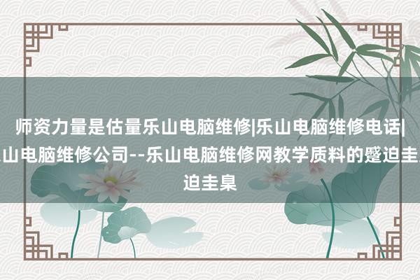 师资力量是估量乐山电脑维修|乐山电脑维修电话|乐山电脑维修公司--乐山电脑维修网教学质料的蹙迫圭臬